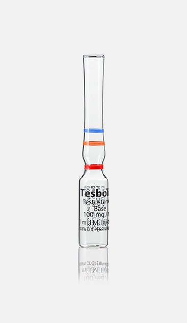 Form B glass Ampoule with colour rings and printing