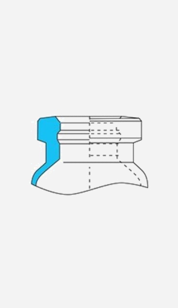 Drawing of an American blowback Vial neck