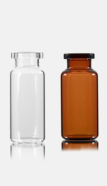 Clear and amber crimp neck Vials