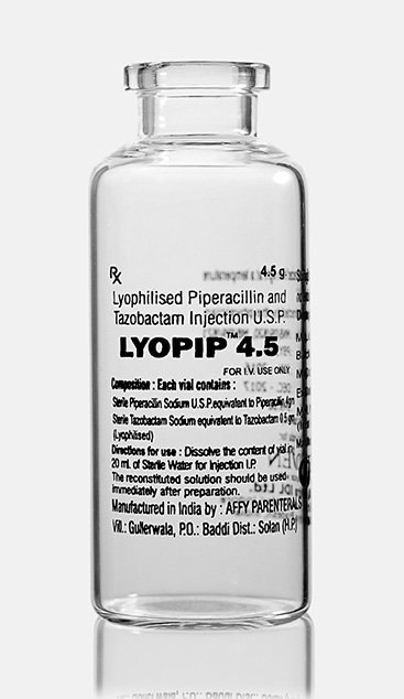 Clear Vial with printed product details